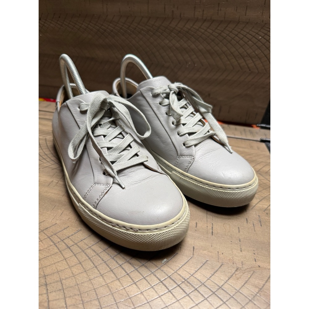 Collegium Sneakers EU 40 Grey Italian Leather Low Top Minimalist monochrome